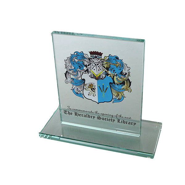 15 x 12.5cm Jade Glass Rectangle Award - Engraved