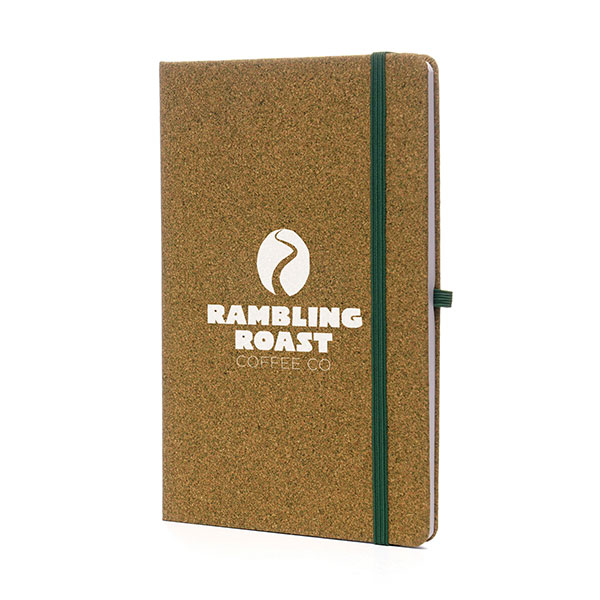 Recycled Tea Ground and Cork A5 Notebook