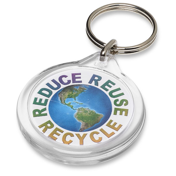 Orb Round Plastic Key Ring