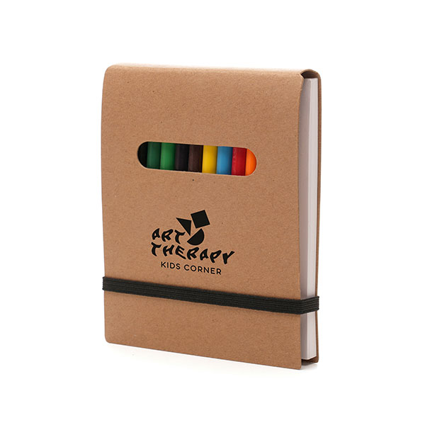 2 in 1 Colouring Pad  Pencils - Full Colour